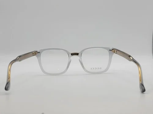 Gucci GG0184O Gray Transparent Square Full Rim Eyeglass Frames 50-21-145 4