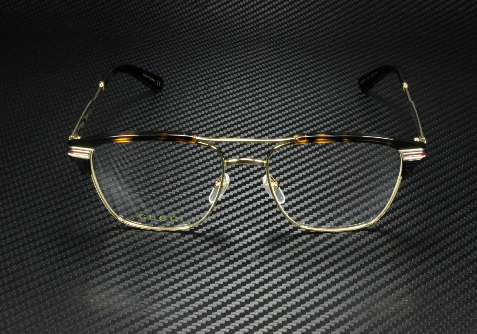 GUCCI GG0241O 003 Rectangular Square Gold Havana Men 2