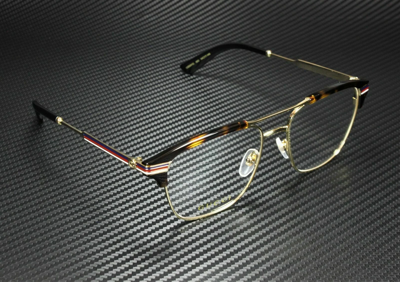 GUCCI GG0241O 003 Rectangular Square Gold Havana Men 3