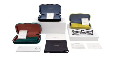 Gucci GG0241O Eyeglasses Men Gold Rectangle 54mm New 100% Authentic 4