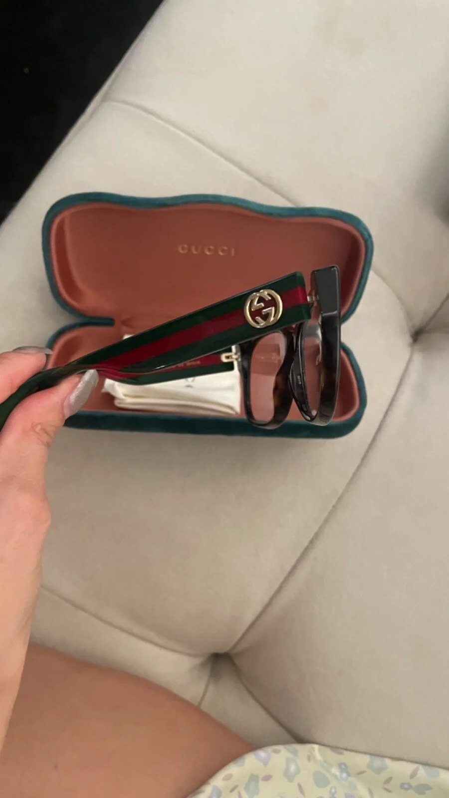Gucci GG0278O-011 Rectangular Plastic Eyeglasses - Black