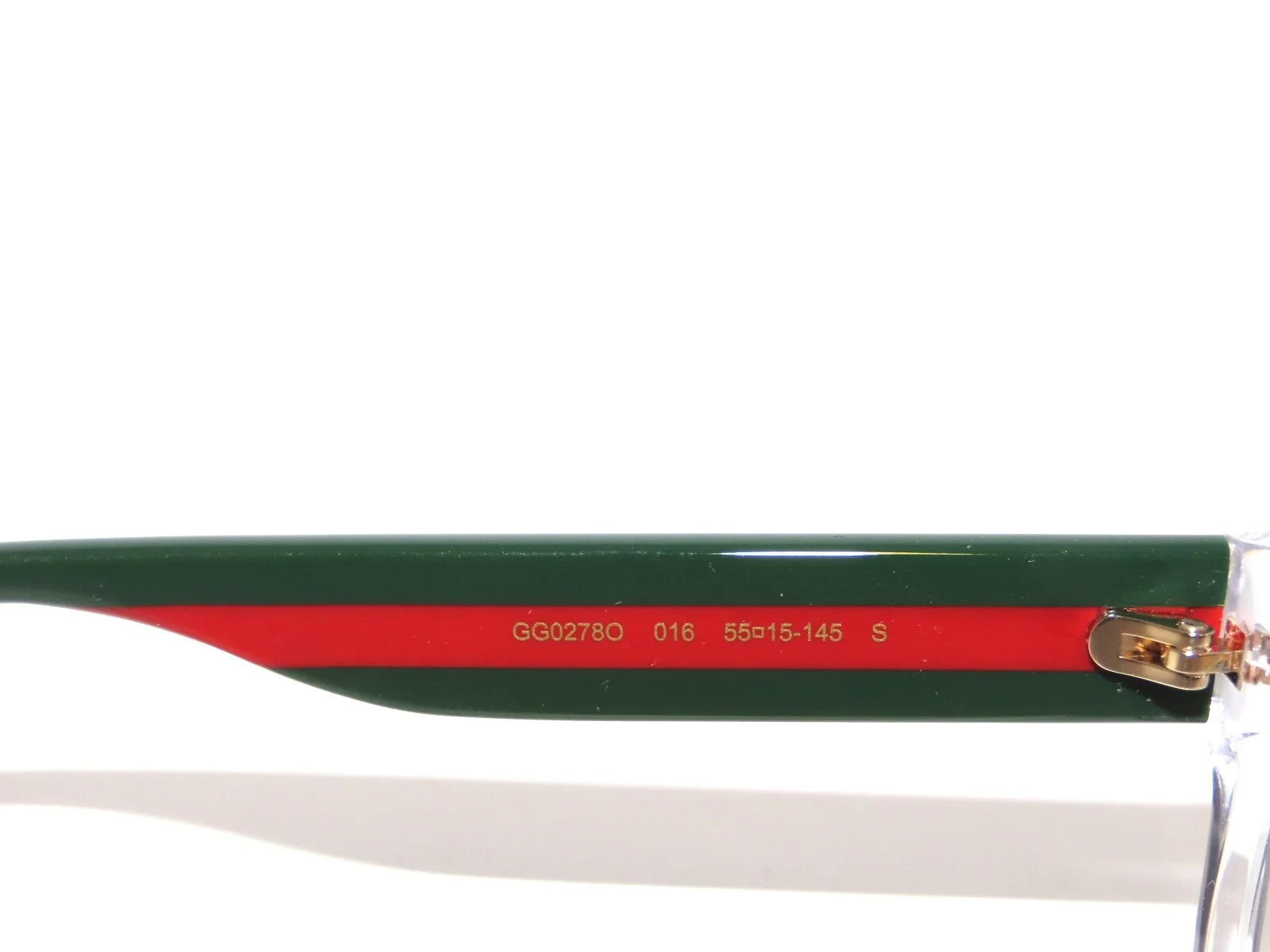 Gucci GG0278O 0278 016 55 Crystal Green Red Eyeglasses 0278O 4