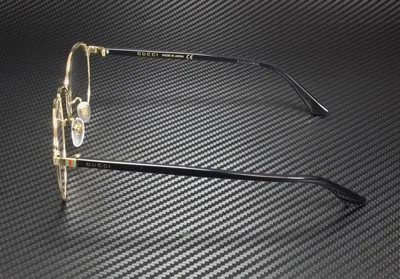 GUCCI GG0297Ok 003 Round Oval Black Shiny Black Demo Lens 52mm Unisex Eyeglasses 4