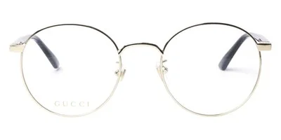 Gucci GG0297OK Eyeglasses Unisex Black Round 52mm New & Authentic
