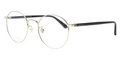 Gucci GG0297OK Eyeglasses Unisex Black Round 52mm New & Authentic 2