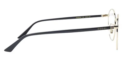 Gucci GG0297OK Eyeglasses Unisex Black Round 52mm New & Authentic 3