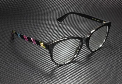 GUCCI GG0329O 004 Round Oval Black Glitter Mc Demo Lens 53 mm Women 3