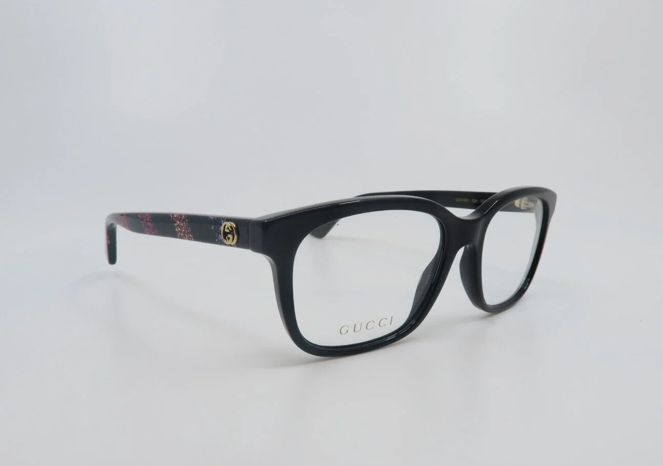 Gucci GG0330O 004 53mm Black/Multicolor Glitters Square New Eyeglasses Frames. 3