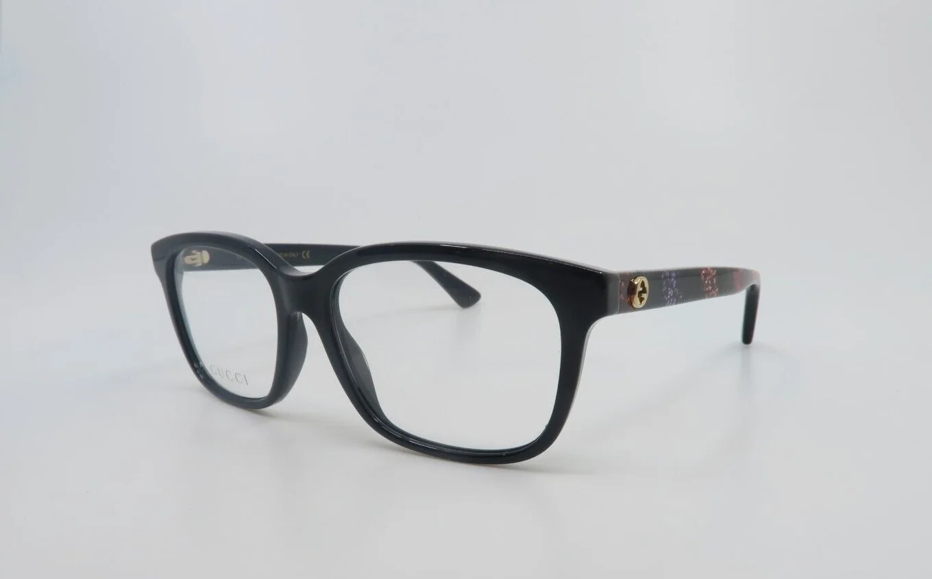 Gucci GG0330O 004 53mm Black/Multicolor Glitters Square New Eyeglasses Frames. 4
