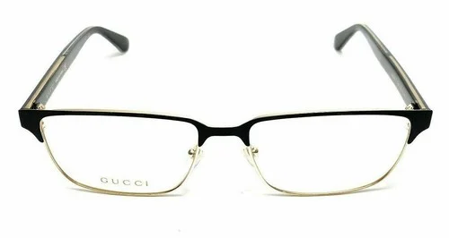 GUCCI GG0383O 004 Rectangular Black Endura Gold Men 2