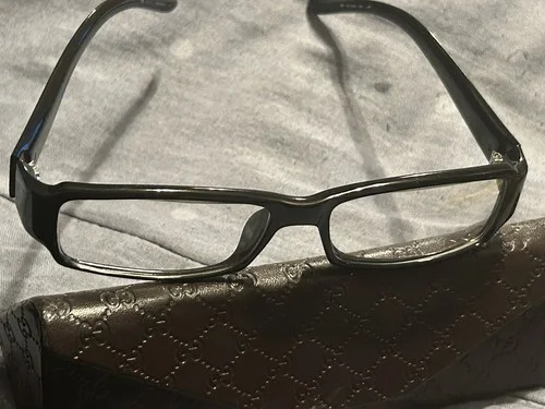 Gucci GG0383O Eyeglasses Men Black Rectangle 58mm New 100% Authentic 4