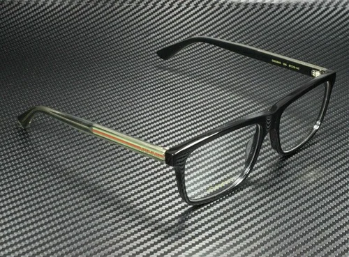 GUCCI GG0384O 004 Rectangular Square Black 57 mm Men 3