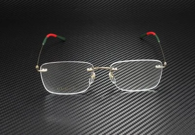 GUCCI GG0399O 002 Square Gold Multicolor Gold Demo Lens 56 mm Men 2