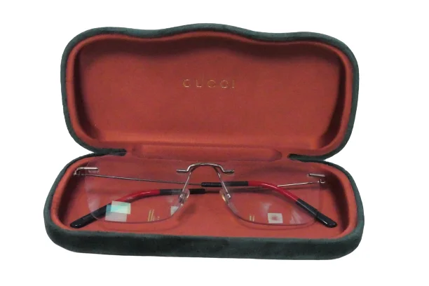 GUCCI GG0399O 003 Square Gold Multicolor Silver Frames 56 mm Men