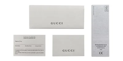 Gucci GG0426OA Eyeglasses Men Black Rectangle 58mm New 100% Authentic 4