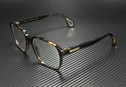GUCCI GG0469O 002 Rectangular Havana Shiny Havana 56 mm Men