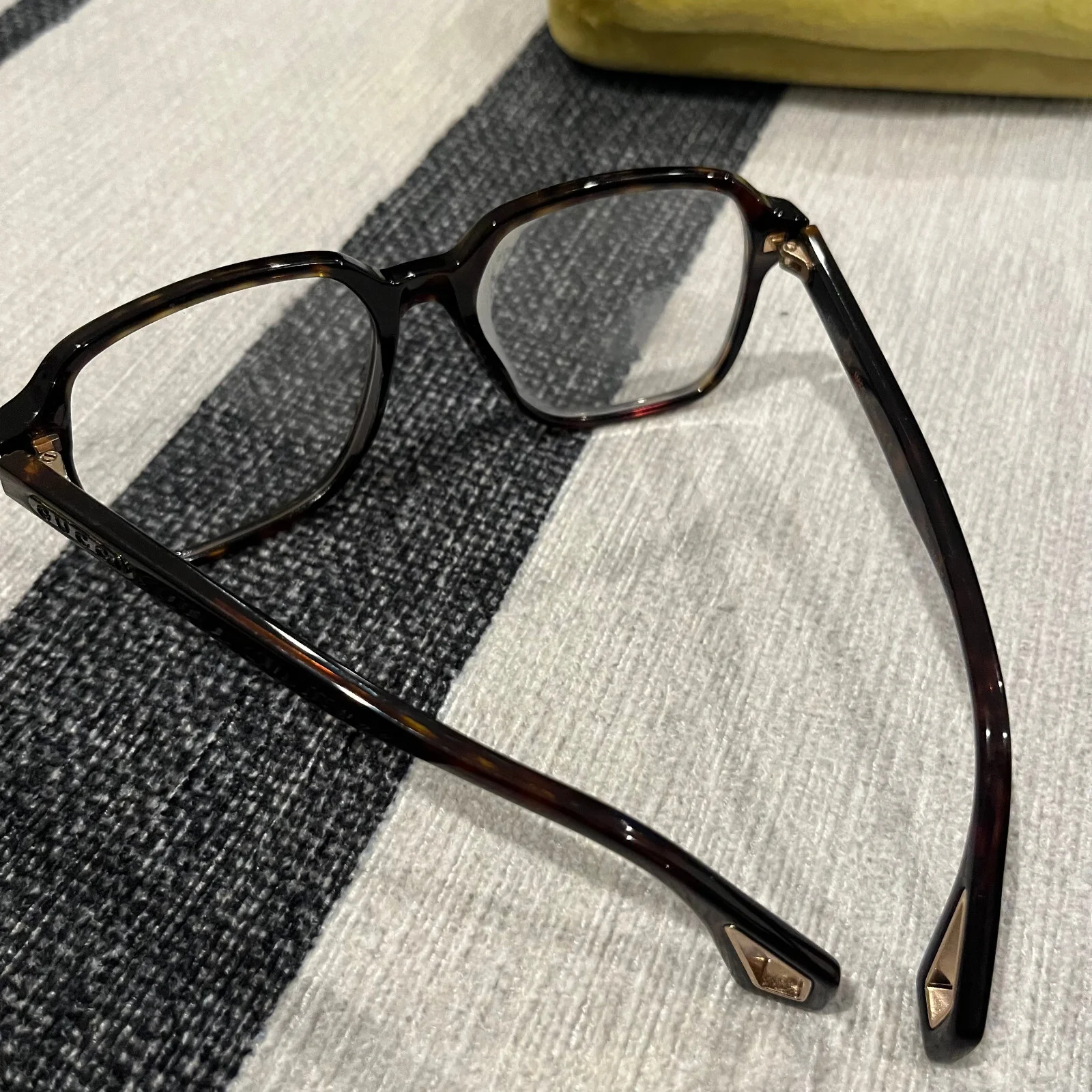 GUCCI GG0469O 002 Rectangular Havana Shiny Hvna Demo Lens 56 mm Men 4