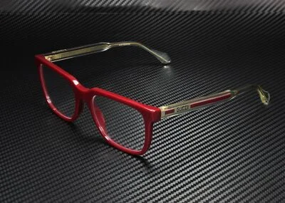 GUCCI GG0560O 007 Square Burgundy Crystal Demo Lens 55 mm Men