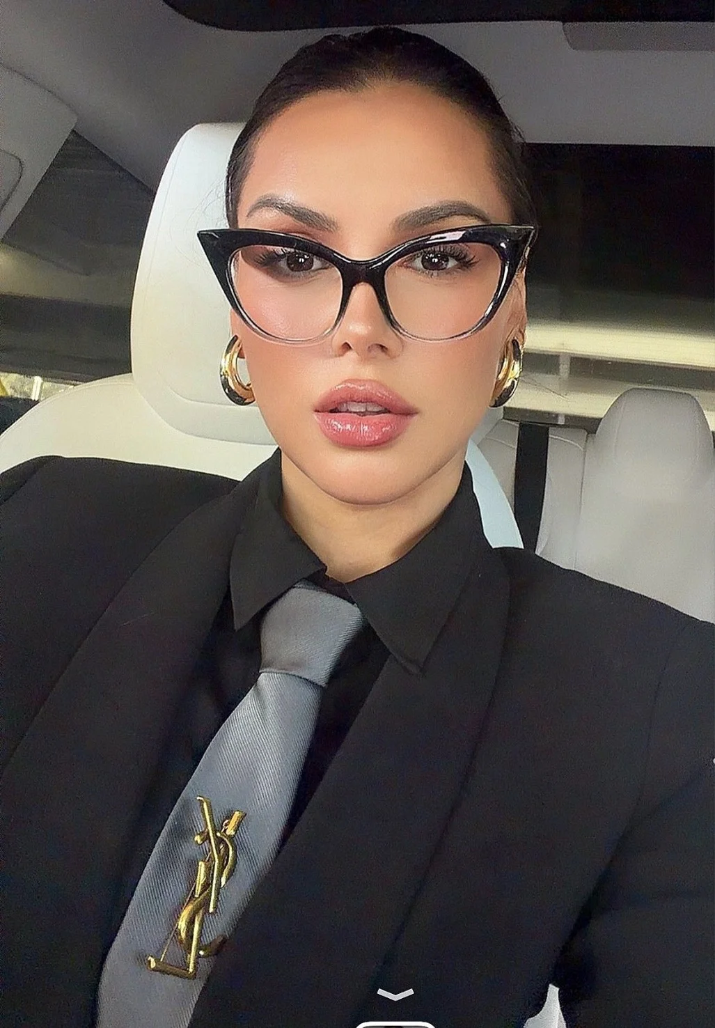 GUCCI GG0633O 003 Cat Eye Brown Gold Demo Lens 54 mm Women 3