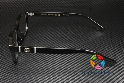 GUCCI GG0640OA 001 Rectangular Black Shiny Demo Lens 55 mm Men 4