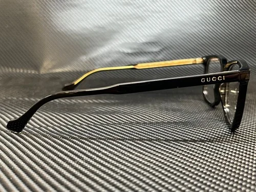 GUCCI GG0737O 005 Square Rectangle Black Demo Lens Men 3