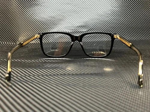 GUCCI GG0737O 005 Square Rectangle Black Demo Lens Men 4