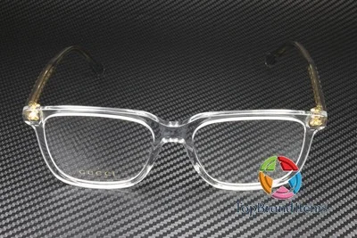 GUCCI GG0737O 016 Rectangular Grey Transparent Demo Lens 56 mm Men 2