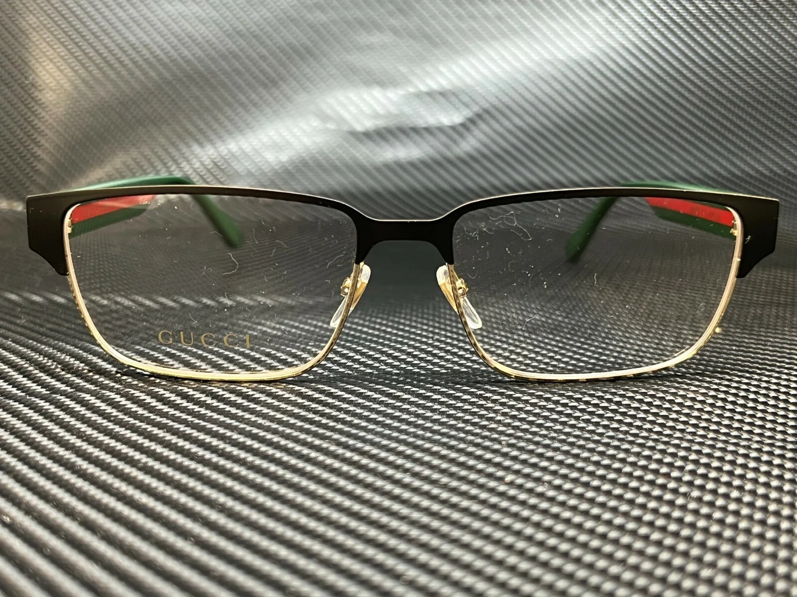 GUCCI GG0753O 001 Rectangle Square Green Demo Lens Men 2