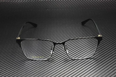GUCCI GG0756OA 001 Rectangular Squared Black Shiny 56 mm Men 2