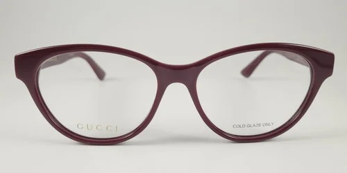 Gucci GG0766OA Eyeglasses Women’s Cat Eye Burgundy 54mm New 100% Authentic Logo 2