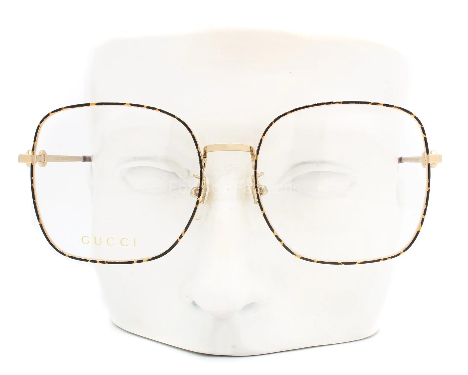 Gucci GG0883OA 002 Eyeglasses Glasses Brown Havana & Gold 55-18-145 3
