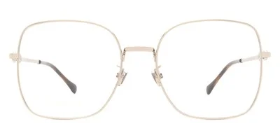 Gucci GG0883OA Eyeglasses Women Silver Havana Rectangle 55mm New 100% Authentic