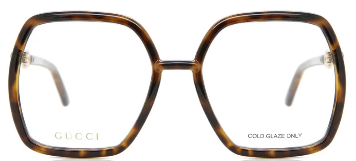 GUCCI GG0890O 002 55mm Havana Oversized Italy, Add your Rx!