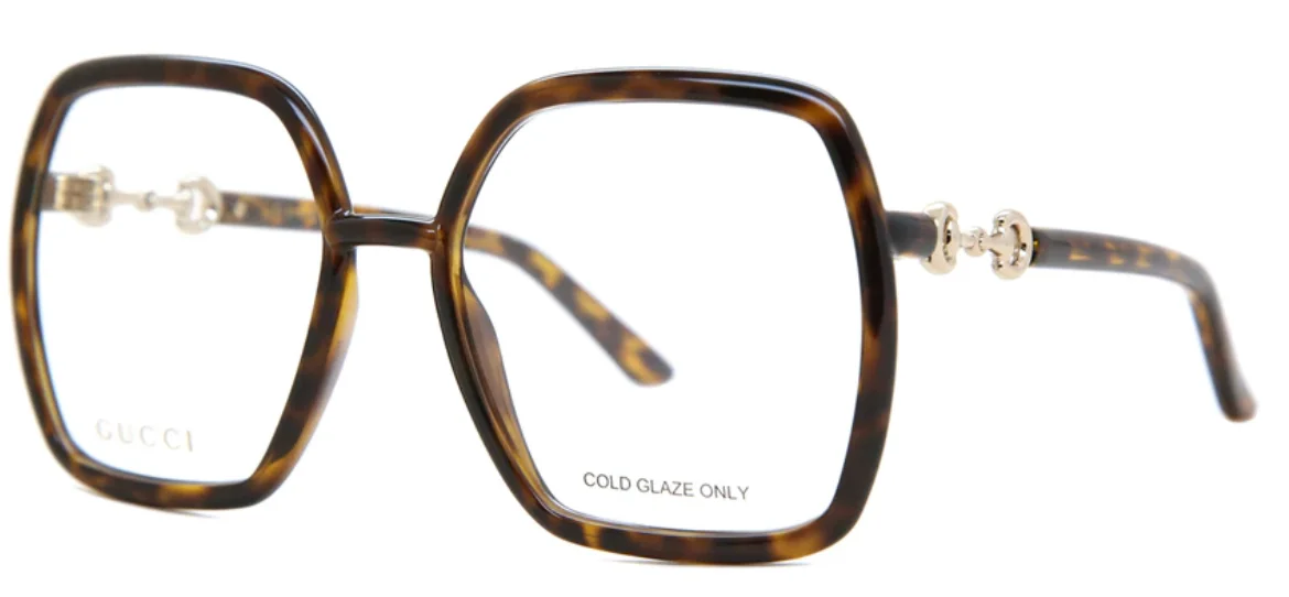 GUCCI GG0890O 002 55mm Havana Oversized Italy, Add your Rx! 2