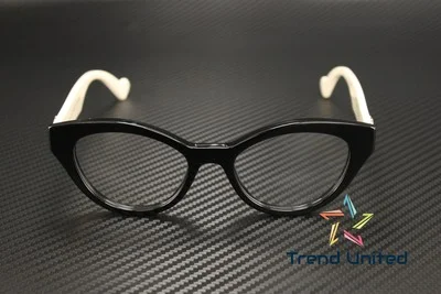 GUCCI GG0959O 002 Cat Eye Acetate Black White Demo Lens 51 mm Women 2