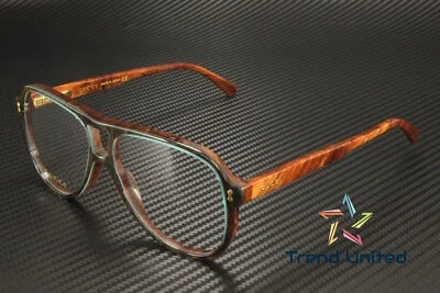 GUCCI GG1044O 003 Pilot Navigator Blue Brown Demo Lens 57 mm Men