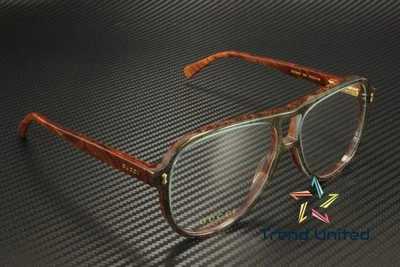 GUCCI GG1044O 003 Pilot Navigator Blue Brown Demo Lens 57 mm Men 3