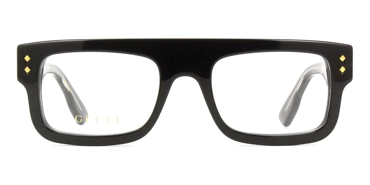 Gucci GG1085O 001 Eyeglasses Men Frames Black Clear Rectangular Bold Authentic 2