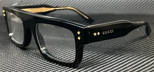 GUCCI GG1085O 001 Shiny Black Gold Men