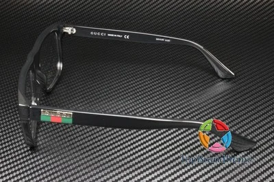GUCCI GG1117O 001 Rectangular Squared Black Shiny Demo Lens 56 Men 4