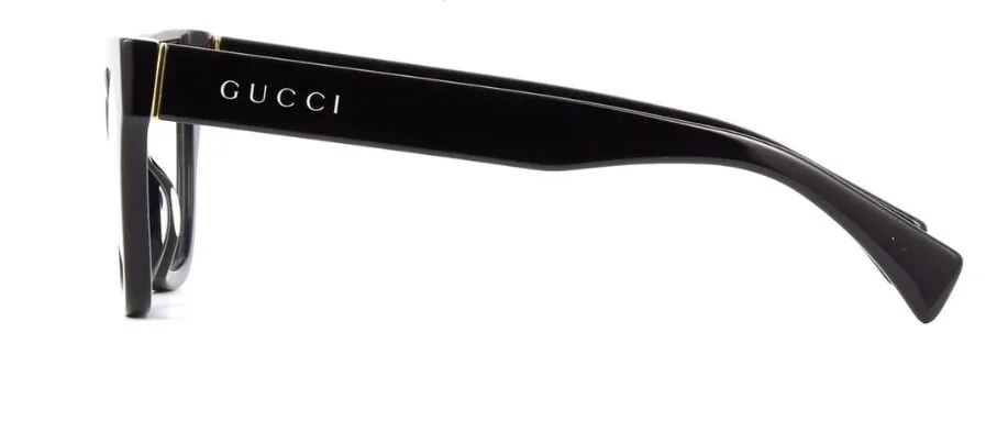 Gucci GG1133O 001 Shiny Black Cat-Eye with Gucci lettering Women 3