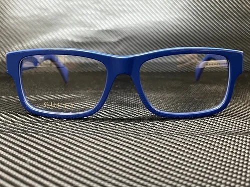 GUCCI GG1141O 002 Blue Rectangle 56 mm Men 2