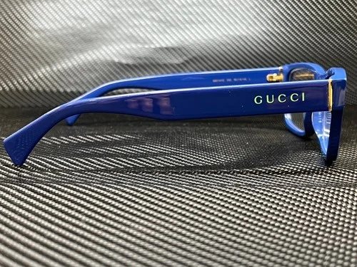 GUCCI GG1141O 002 Blue Rectangle 56 mm Men 3