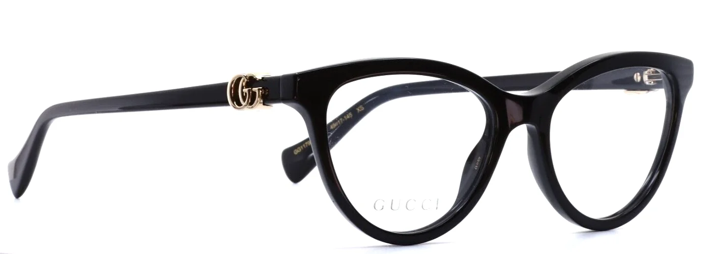 GUCCI GG1179O 001 Black Petite Womens Cat Eye Full Rim Eyeglasses 49-17-145 B:38 3