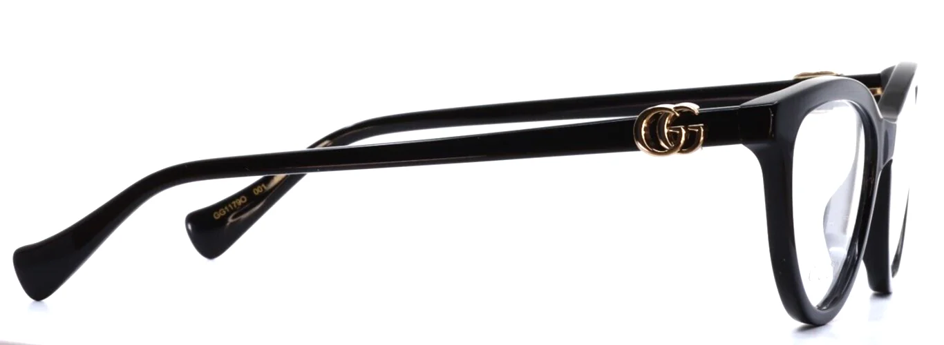 GUCCI GG1179O 001 Black Petite Womens Cat Eye Full Rim Eyeglasses 49-17-145 B:38 4