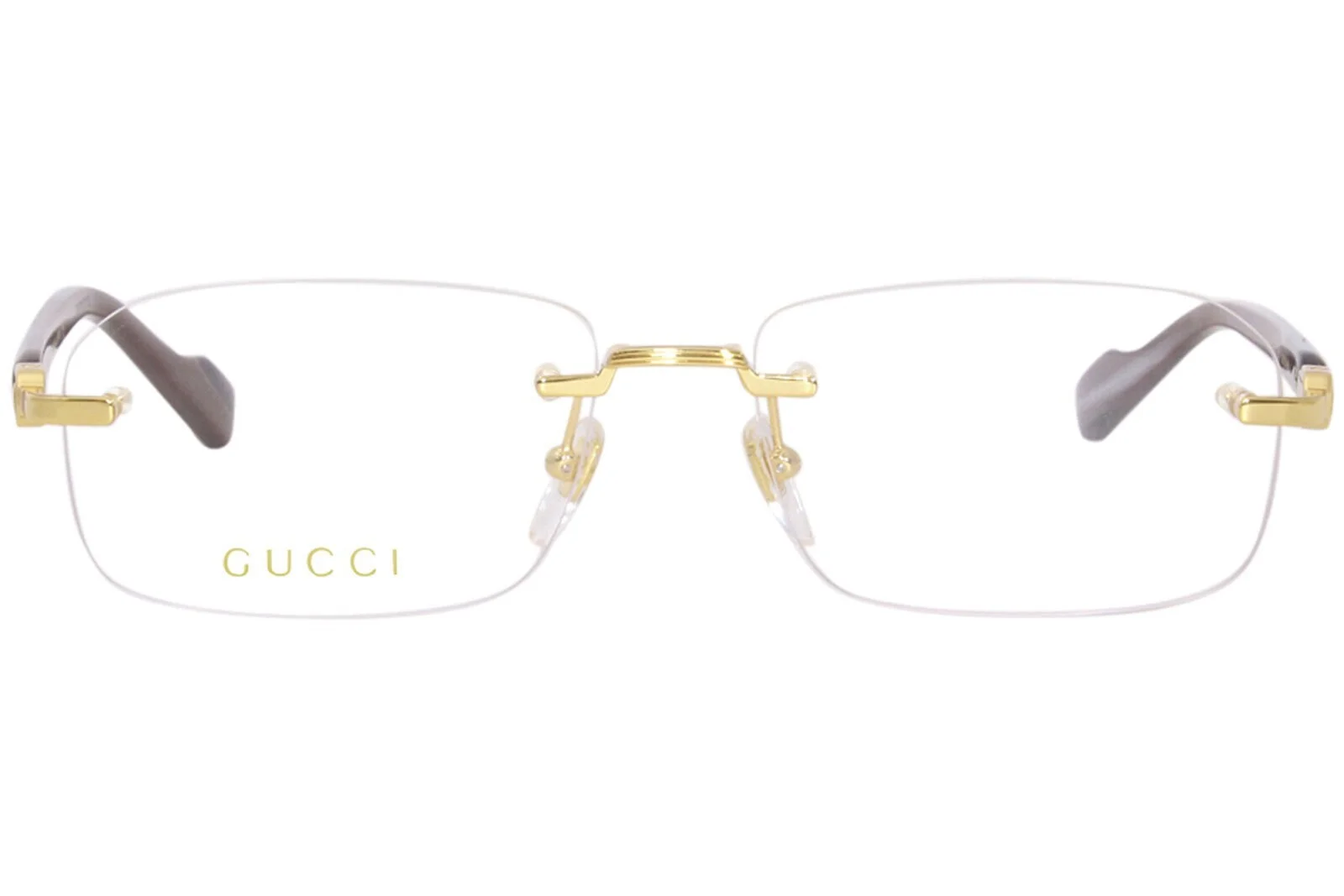 Gucci GG1221O Gold / Brown Rimless Eyeglasses Frames 56mm 16mm 140mm - Japan 3