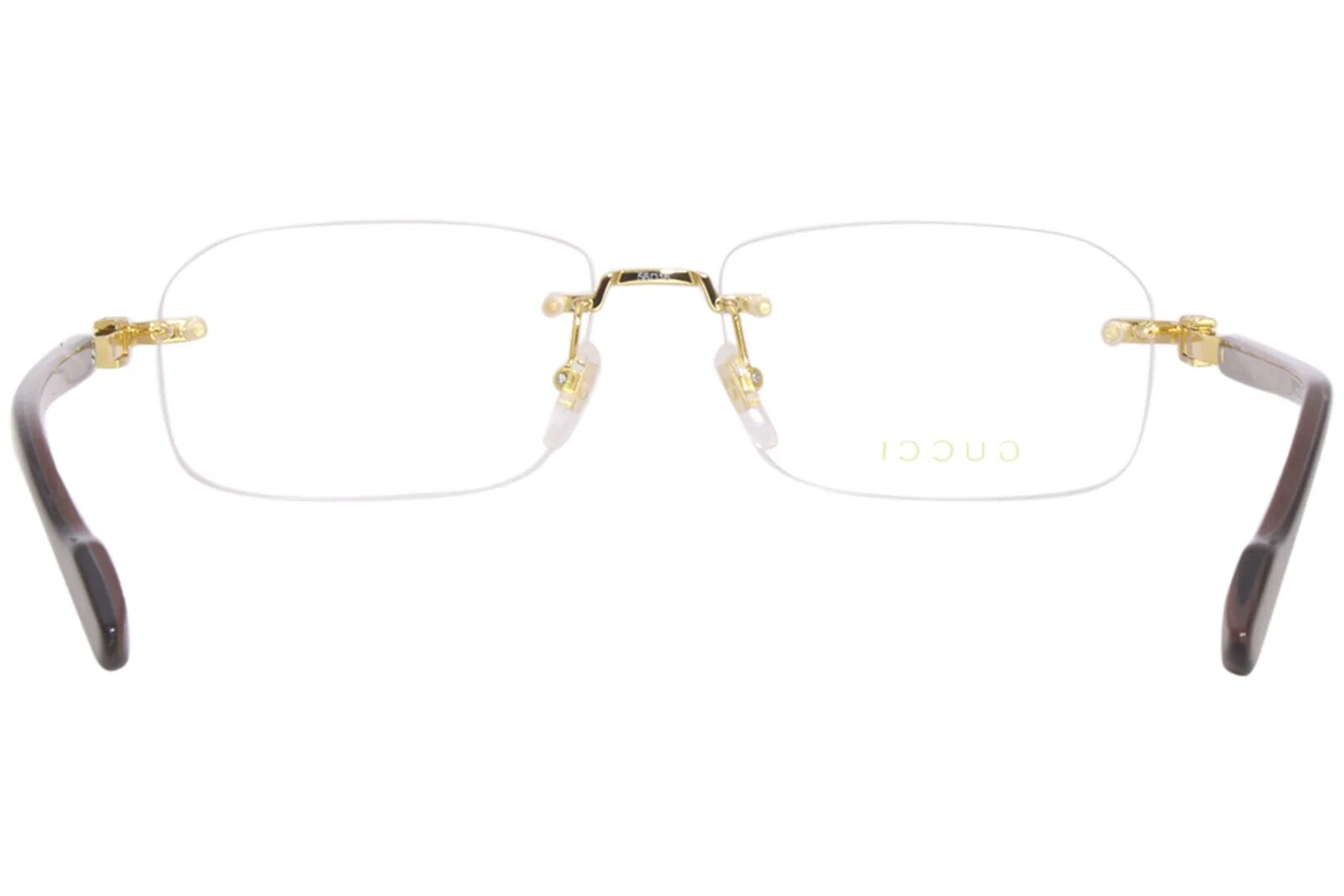 Gucci GG1221O Gold / Brown Rimless Eyeglasses Frames 56mm 16mm 140mm - Japan 4