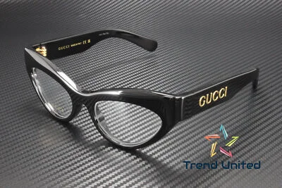 GUCCI GG1295O 001 Cat Eye Recycled Black Demo Lens 53 mm Women
