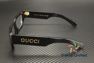 GUCCI GG1297O 001 Cat Eye Recycled Acetate Black Demo Lens 53mm Men 4
