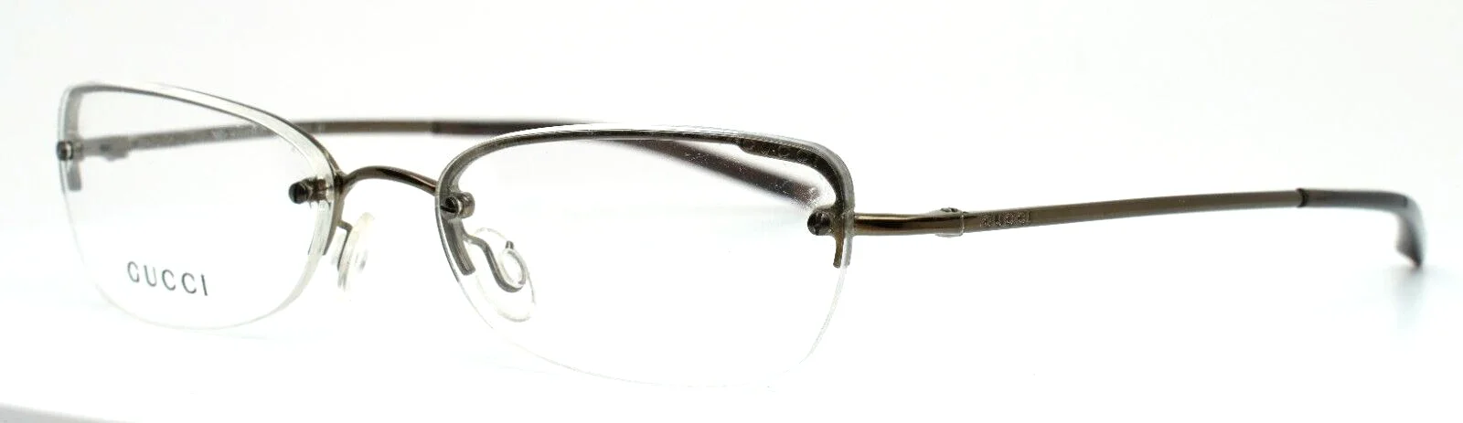 GUCCI GG1695/N L92 Gunmetal Womens Oval Rimless Eyeglasses 51-16-135 B:28